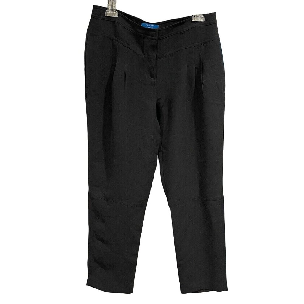 Derek Lam Rio Pants Cropped Pleated Slacks Trouser Black Design Nation sz 10 NWT